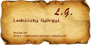Ledniczky Györgyi névjegykártya