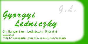 gyorgyi ledniczky business card